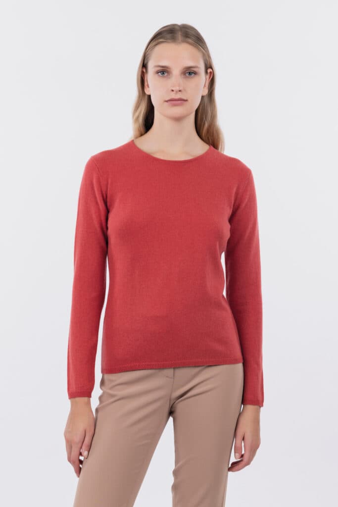Tubular crew neck pullover