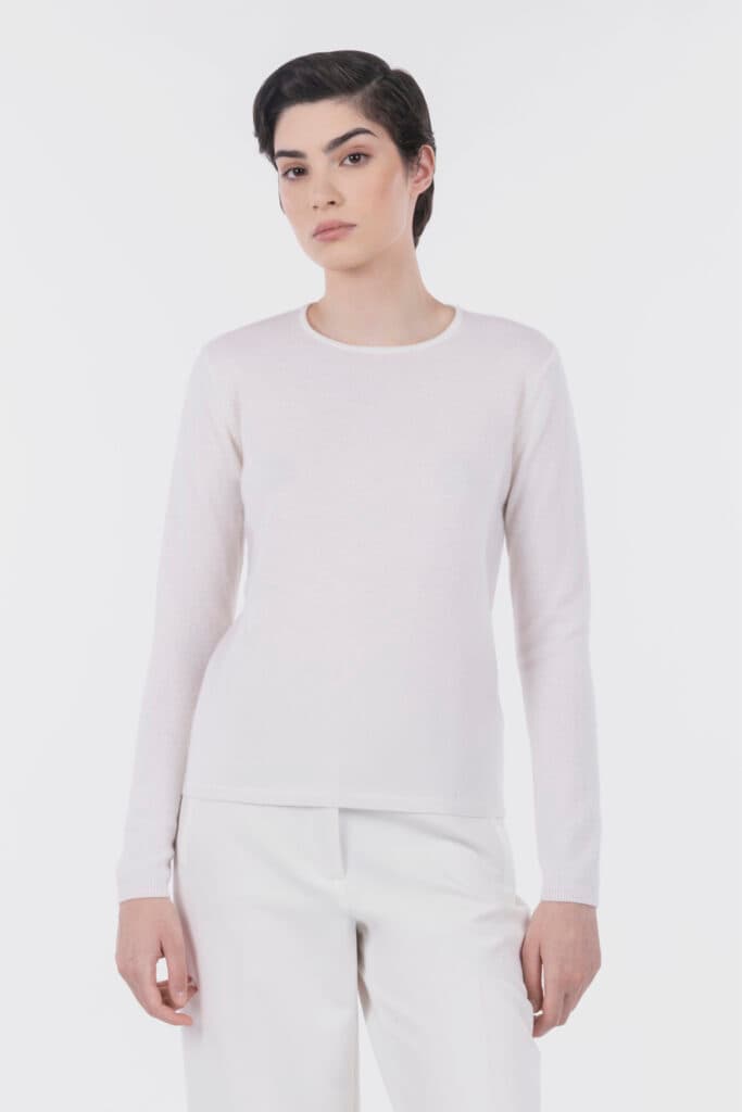 Tubular crew neck pullover