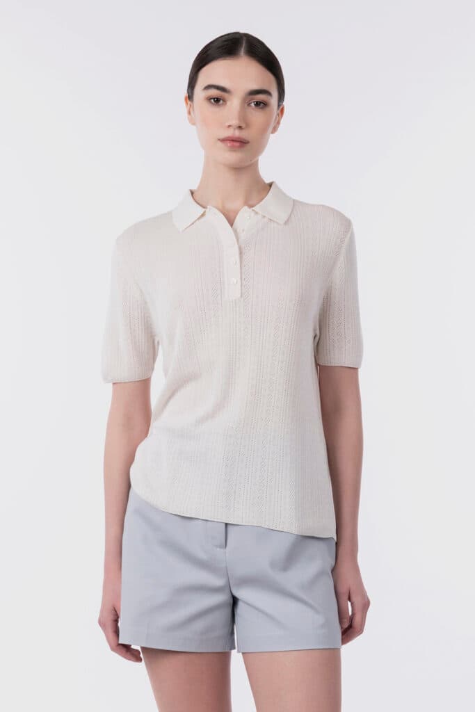 Openwork polo