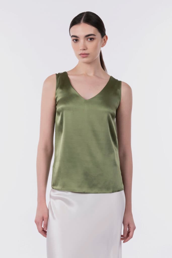 Pure silk top